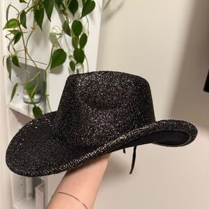 Black Glitter  🤠 cowboy hat